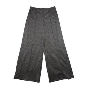 Max Studio London Dress Pants‎ Women XL Black  Pintuck Wide Leg Trousers NWT